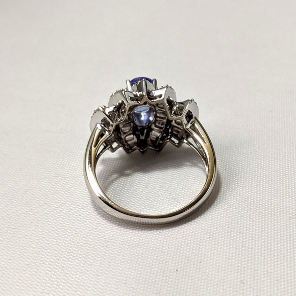 14k Tanzanite Diamond Cocktail Ring - Picture 4 of 8